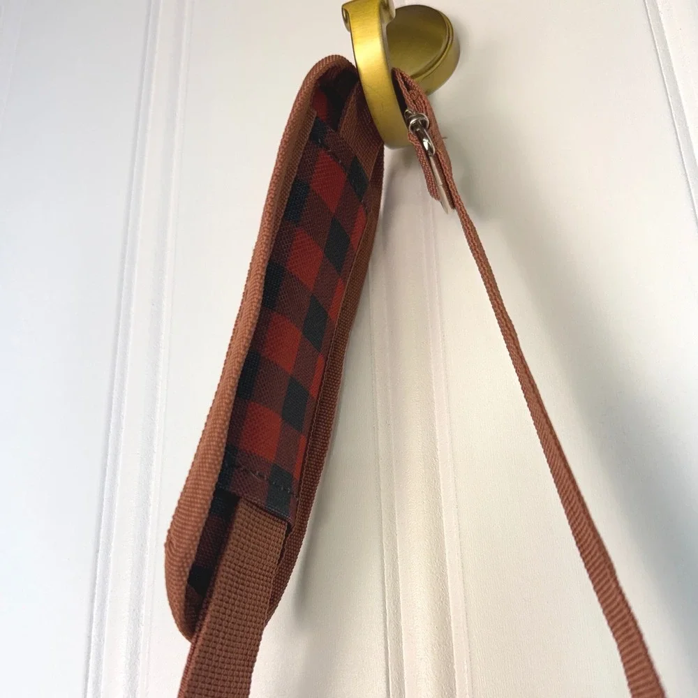 Tirrinia Wine Carrier Bag Unisex OS Red Black Buffalo Plaid Insulated 2 Bottle